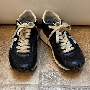 Golden Goose Black and White Running Sneakers